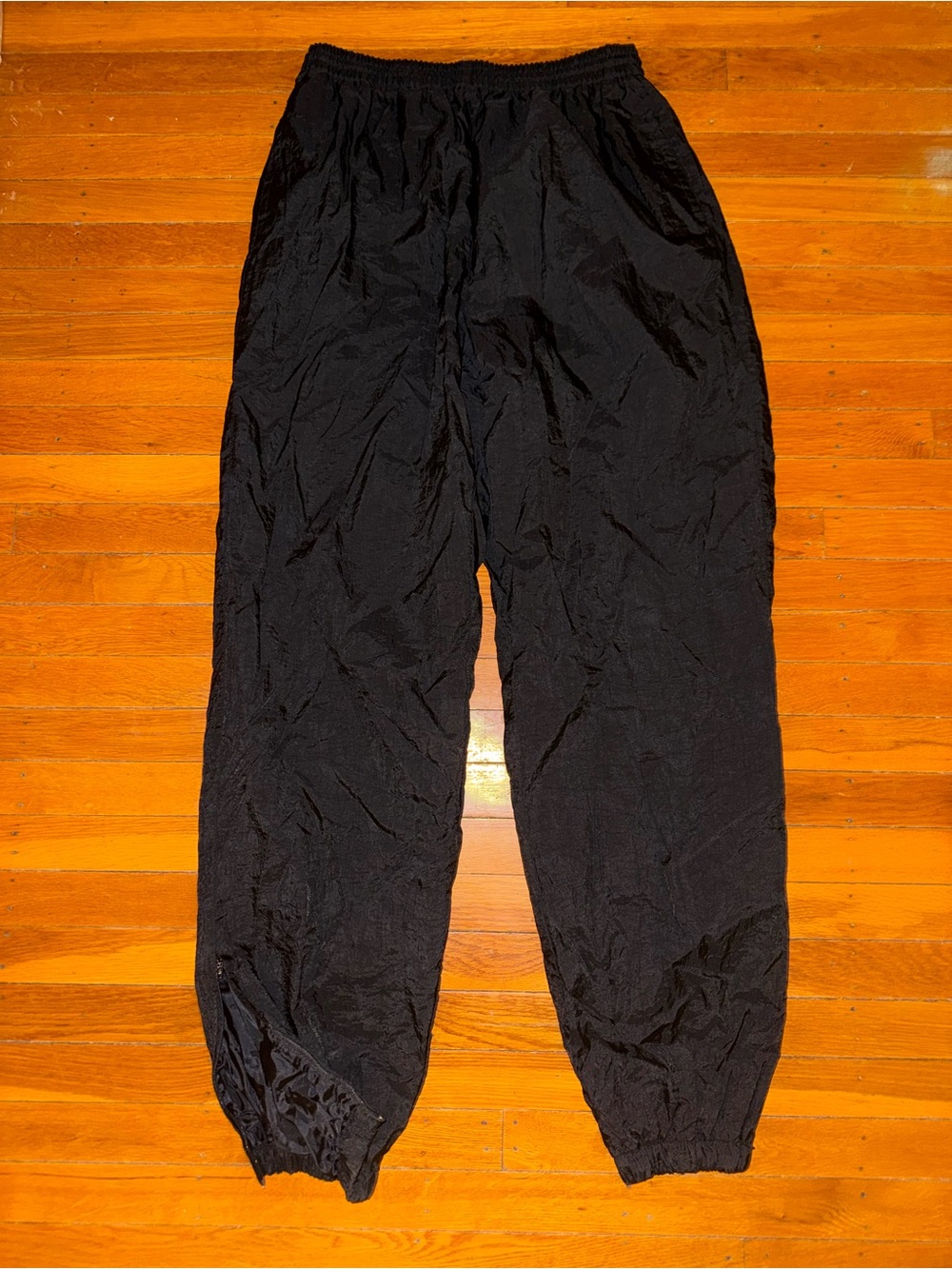 Vntg THE ROCK Shoot the Rock Exclusive Black Elastic-Waist Track Pants, Size L